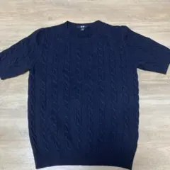 UNIQLO ネイビー 半袖ニット S