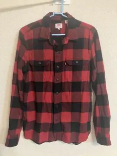 値下げ！Levi's 赤黒チェックネルシャツ S