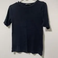 ZARA レディース 半袖 リブTシャツ ブラック サイズMのサムネイル