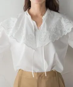 【2WAY】ビック刺繍カラーブラウスのサムネイル