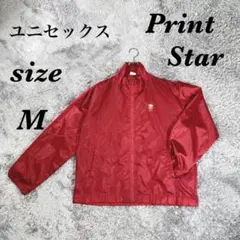 Print Star (M) ナイロンジャンパー ワンポイント サル 薄手のサムネイル