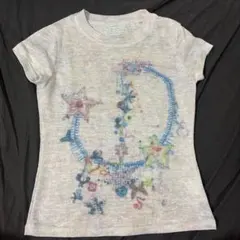 スター柄 グラフィック 半袖 Tシャツ