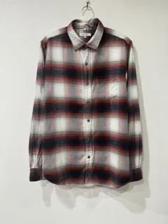 Ombre check flannel shirt
