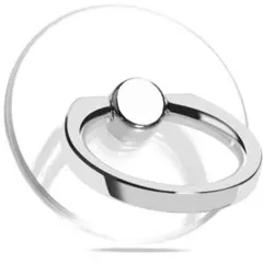 スマホリング 超強力！ バンカーリング 丸型 シルバー