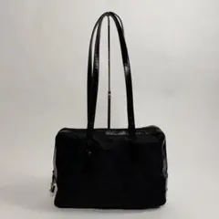 2000s PRADA leather nylon shoulder bag