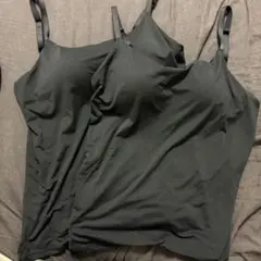 ユニクロ エアリズム ブラキャミソール ブラトップ ブラック 2枚セット