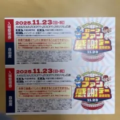 カープファン感謝デー 2025 自由席入場券のサムネイル