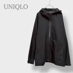 【UNIQLO ユニクロ】ブロックテックパーカー　3Dカットブラック メンズ