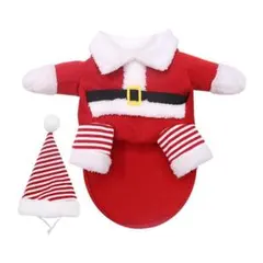 【アウトレット】ペット服 サンタ M コスチューム 変装 仮装 クリスマスのサムネイル