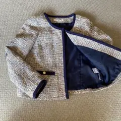 NATURAL BEAUTY BASIC ノーカラージャケット、スカート