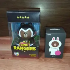 LINE RANGERS THUNDER BROWNとCOBEのフィギュアセット