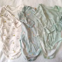 90cm　ユニクロ　長袖　ボディスーツ　3点セット