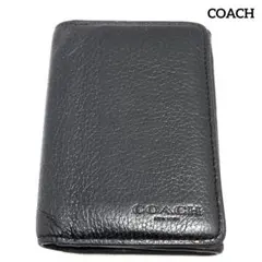 COACH　コーチ　2つ折り名刺入れ　カードケース　レザー　黒