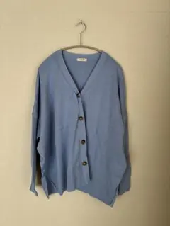 studioCLIP 12ゲージUSAコットンVネックカーディガン