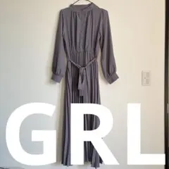 【bebeさん専用】グレイル 長袖 ロングワンピース ブルーグレー M