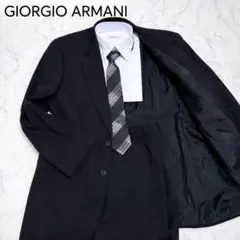 美品 GIORGIO ARMANI スーツ 54 黒 伊製 シルク混 XXL相当のサムネイル