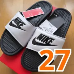 【公式購入品・27サイズ】ナイキ　ベナッシ　シャワーサンダル　ホワイトのサムネイル