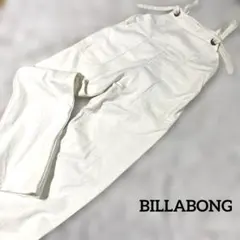 《BILLABONG》ホワイトデニムオーバーオールサロペットM