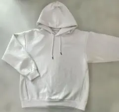 ホワイト フード付きパーカー