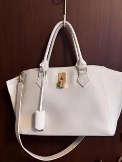 Samantha Thavasa 2way ハンドバッグ ホワイトのサムネイル