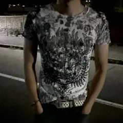 archive grunge T-shirt patterned y2kBC41