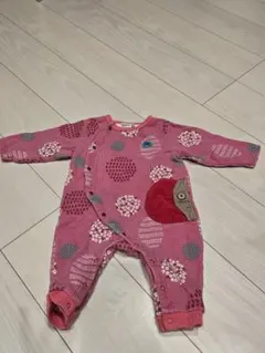 RAG MART 花柄ドットロンパース 70