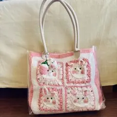 ハンドメイド 編み物 ナップサック 平成女児 - メルカリ
