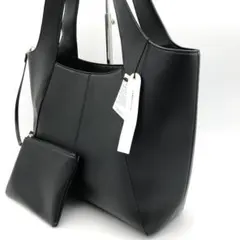 【未使用品】LOWELL things トートバッグ ブラック ポーチ付き A4のサムネイル
