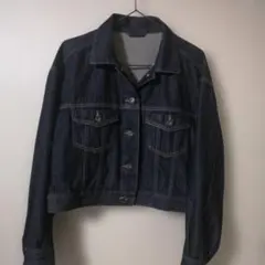 GU デニムクロップドジャケット　ネイビー