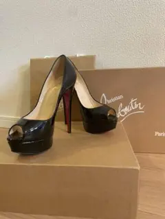 クリスチャンルブタン     オープントゥ　パンプス　35.5