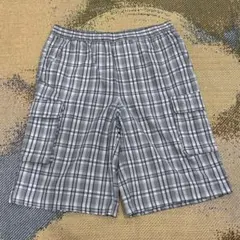 00s wide buggy チェックショーツ　イージーパンツ