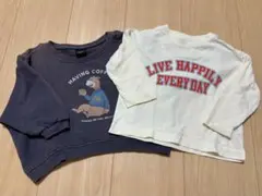 バースデイ　西松屋　トレーナー　ロンT 80cm 2枚セット