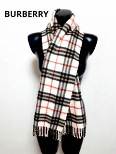 美品 BURBERRYS バーバリー マフラー チェック柄カシミヤ