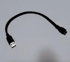 USB A - Micro USB ケーブル 30cm 黒