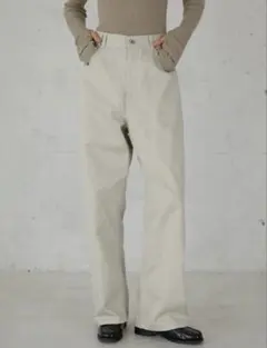 LAPEAUDEGEM highwaiststraighttwillpants