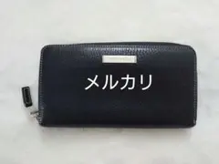 ティファニーファスナープレート長財布ブラックブルーのサムネイル