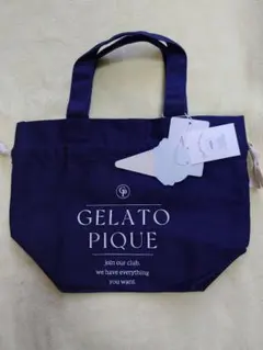 ☆新品☆GELATO PIQUE 巾着型ミニトートバッグ ネイビーのサムネイル