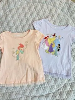ユニクロ　ディズニープリンセス Tシャツ 2枚セット 110