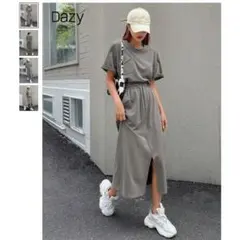 新品未使用SHEINシーイン グレーセットアップ半袖Tシャツ＆スカート