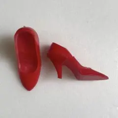 ヴィンテージバービー クローズドトゥシューズ レッド・赤 Barbie