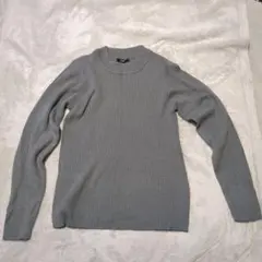 L'espoir グレー リブ編み長袖Tシャツ Mサイズ