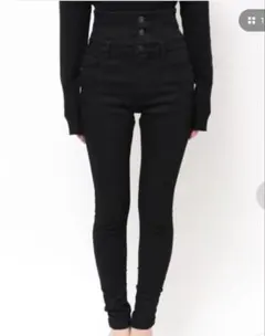 emoda エモダ スキニーパンツ デニム 黒 sサイズのサムネイル