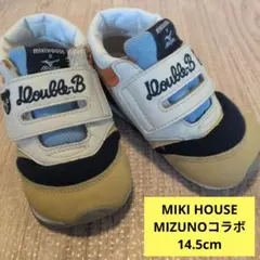 ミキハウス × ミズノ ダブルビー ベビーシューズ 14.5cm　キッズシューズのサムネイル