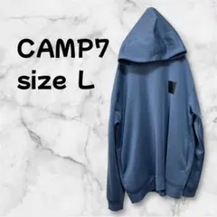【M-192】 CAMP7 パーカー ラバープリント Lサイズ ポケット付き