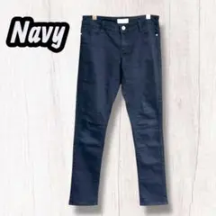 マックハウス navy レギンススキニーパンツ カジュアル ブラック 黒 M