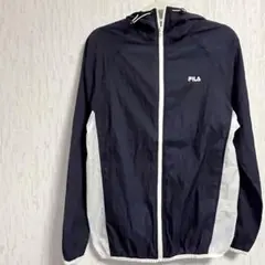 FILA フルジップ ウィンドブレーカー ネイビー 軽量 コンパクト収納【670