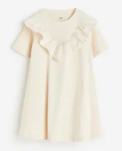 新品未使用タグ付き　H&M ラッフルトリムＡラインワンピースフリル付き