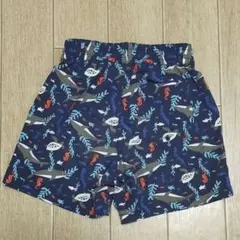 110cm　男の子　水着　スイムパンツ　海　魚　ネイビー