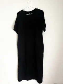 【美品】ユニクロ　マーセライズコットンロングTワンピース M