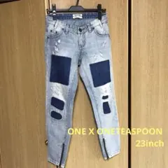 ONE X ONETEASPOON ダメージデニム パッチワークのサムネイル